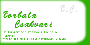 borbala csakvari business card