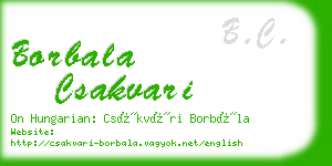borbala csakvari business card